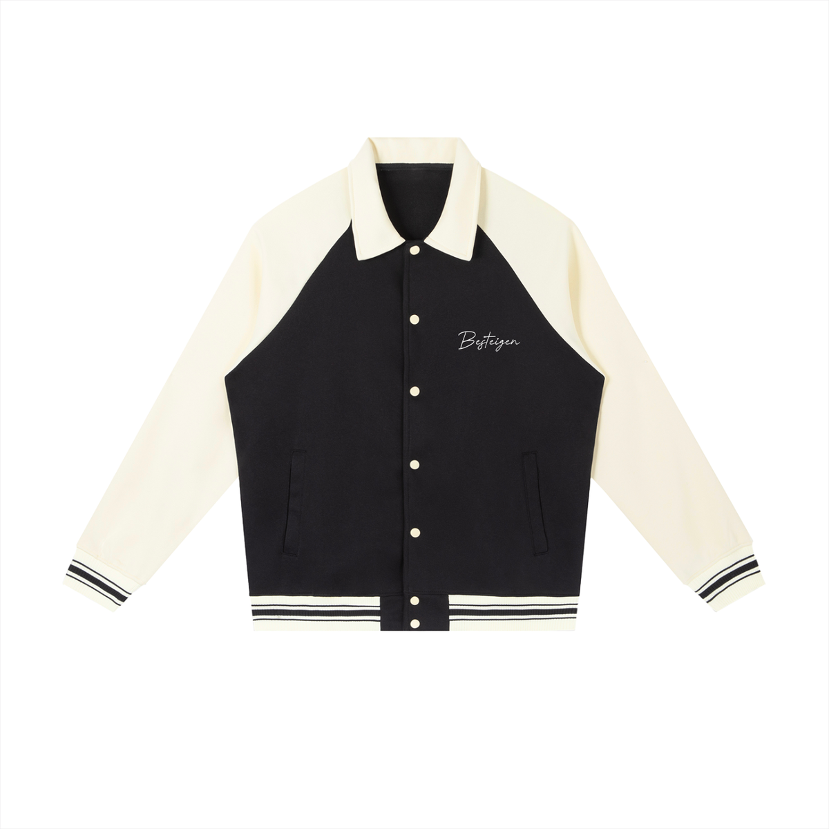 Classic Contrast Raglan Baseball Jacket