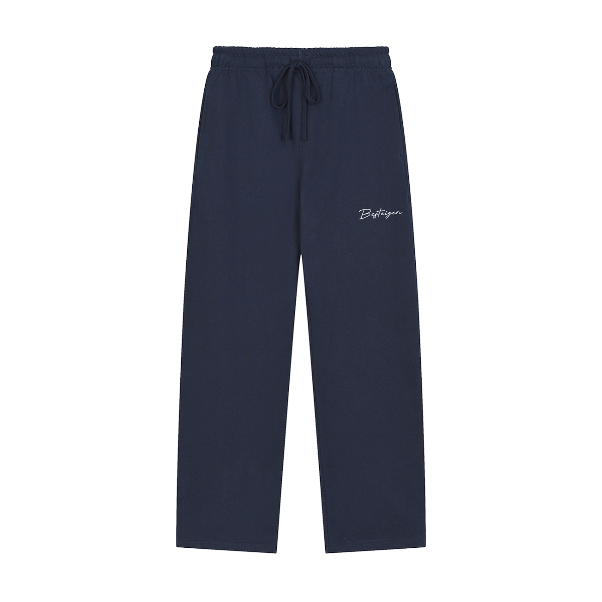 Solid Color Straight-Leg Sweatpants