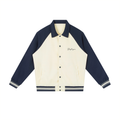 Contrast Raglan Sleeve Baseball Jacket