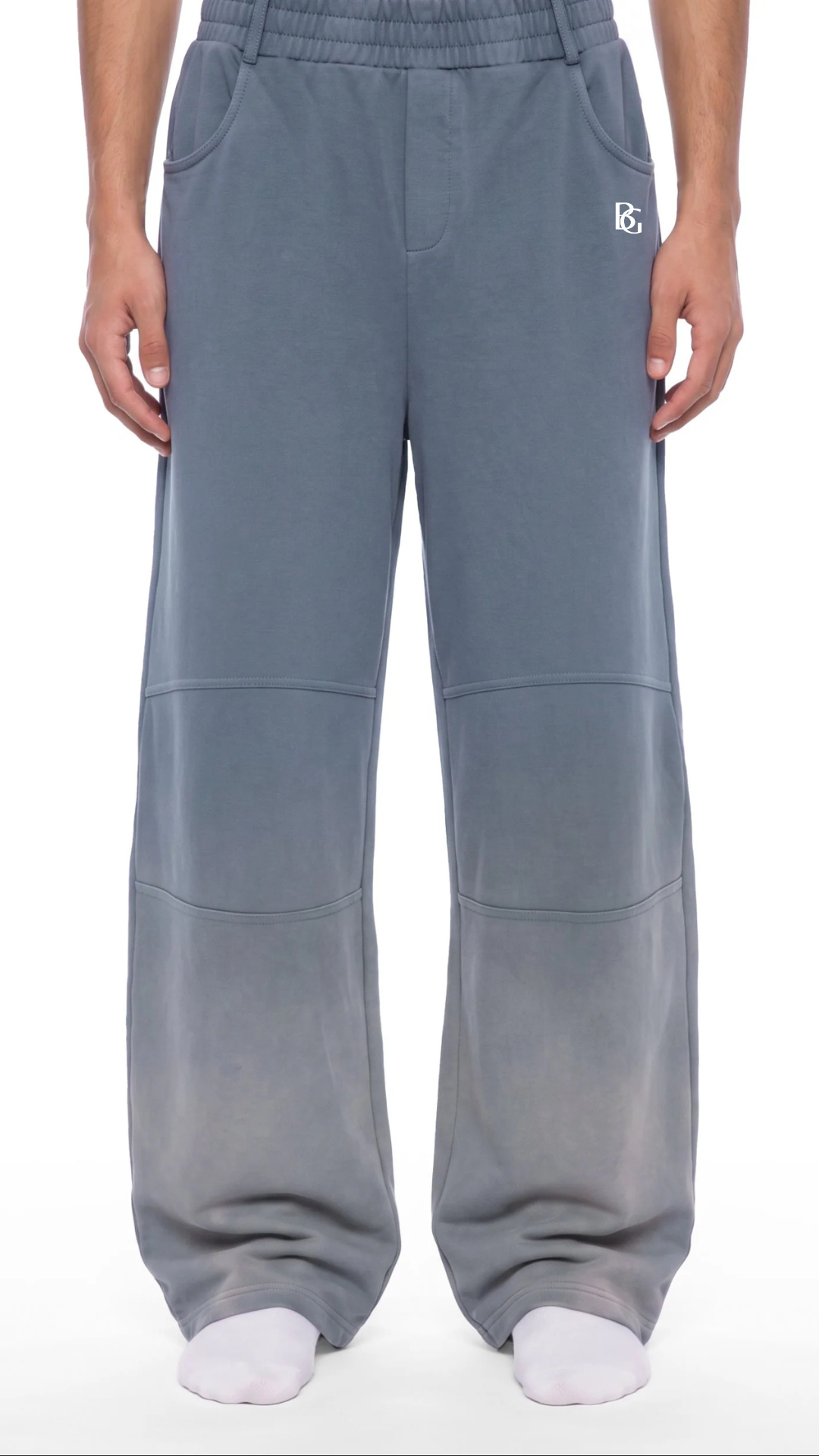 Sunfade Paneled Barrel Leg Sweatpants