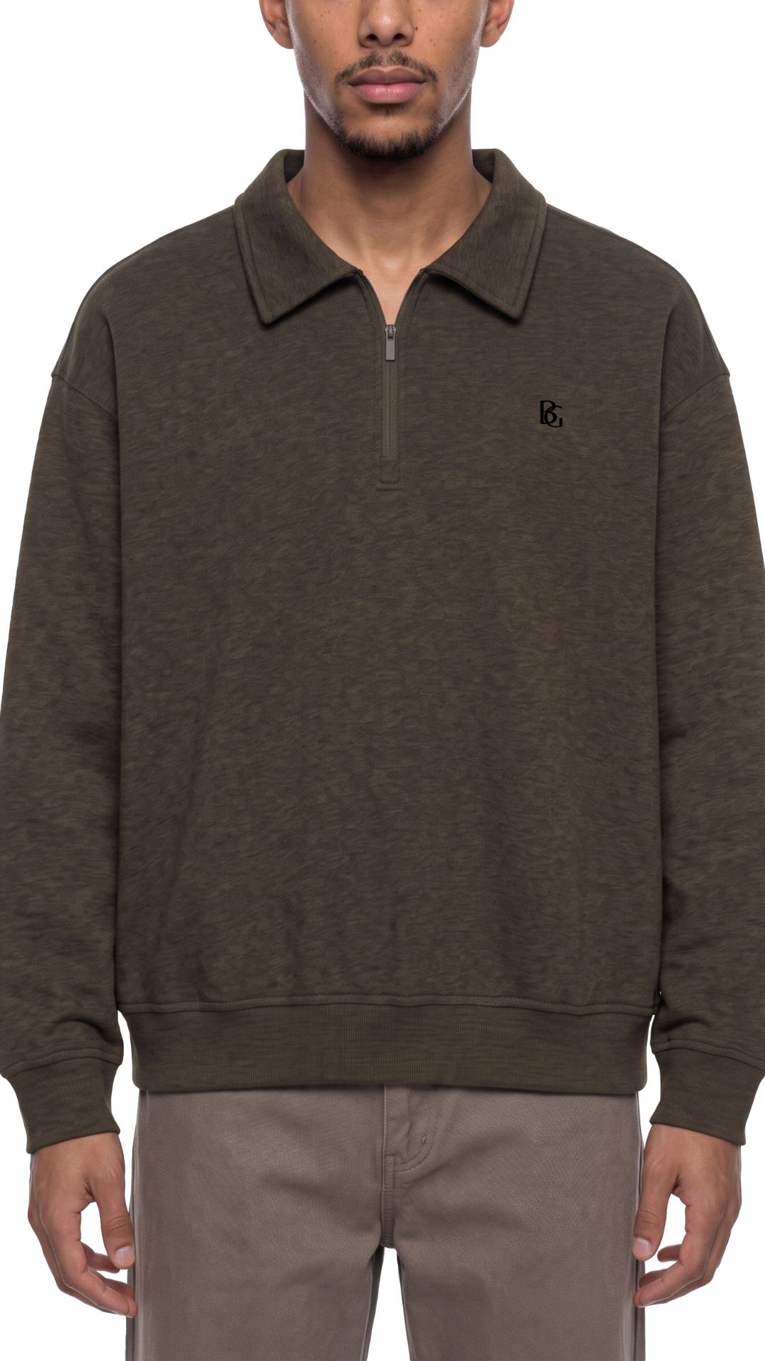 Boxy Quarter-Zip Sweatshirt