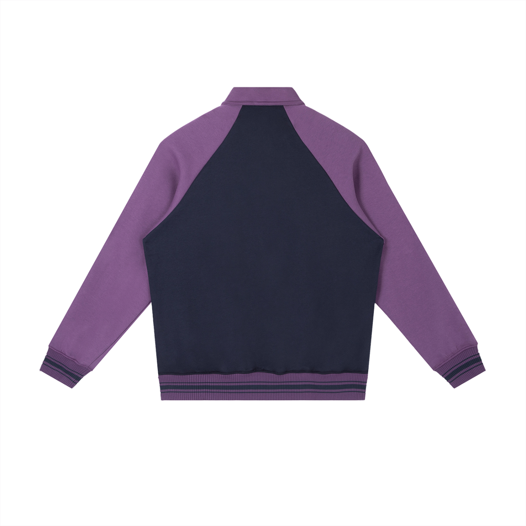 Classic Contrast Raglan Baseball Jacket