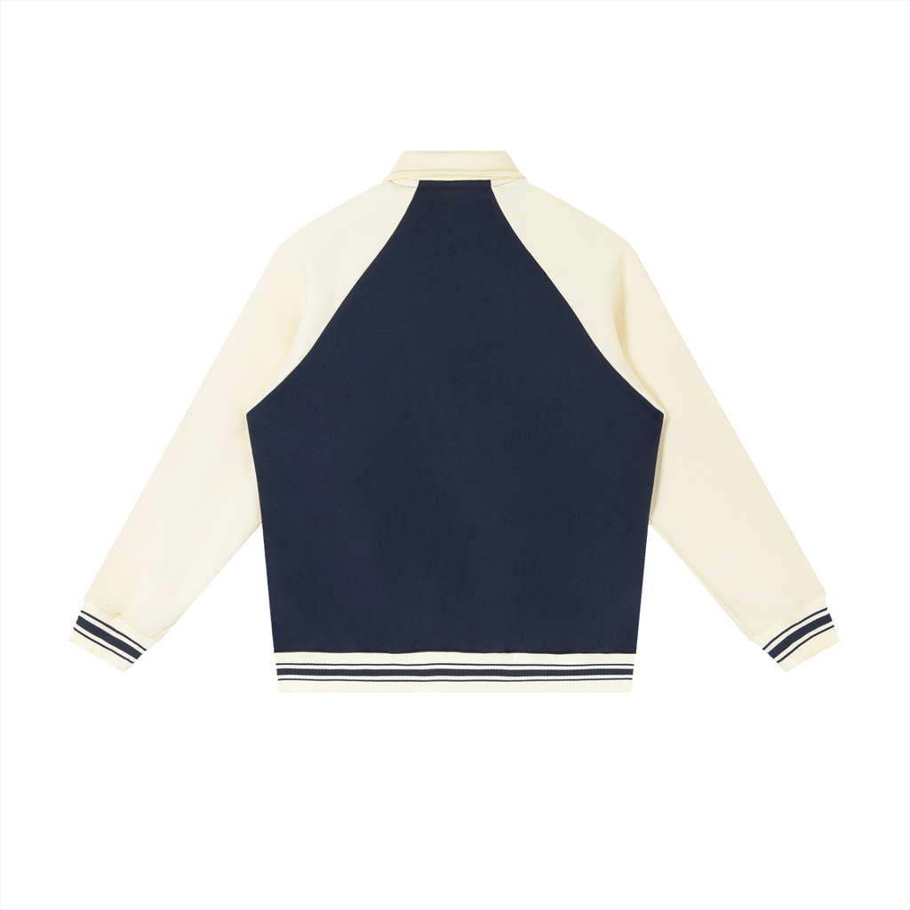 Classic Contrast Raglan Baseball Jacket
