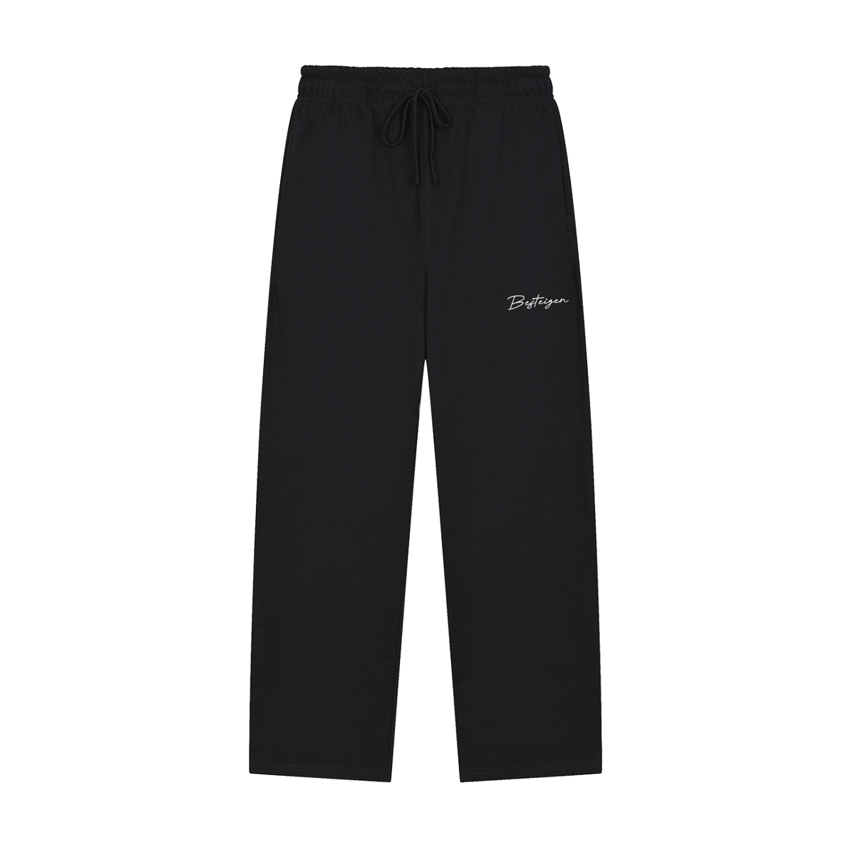 Solid Color Straight-Leg Sweatpants