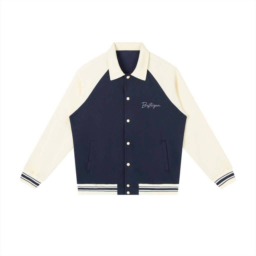 Classic Contrast Raglan Baseball Jacket
