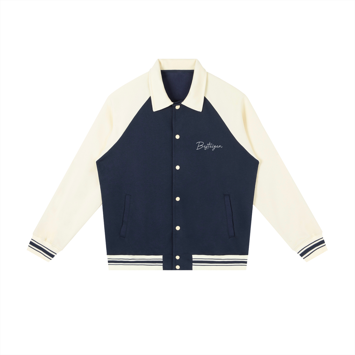Classic Contrast Raglan Baseball Jacket