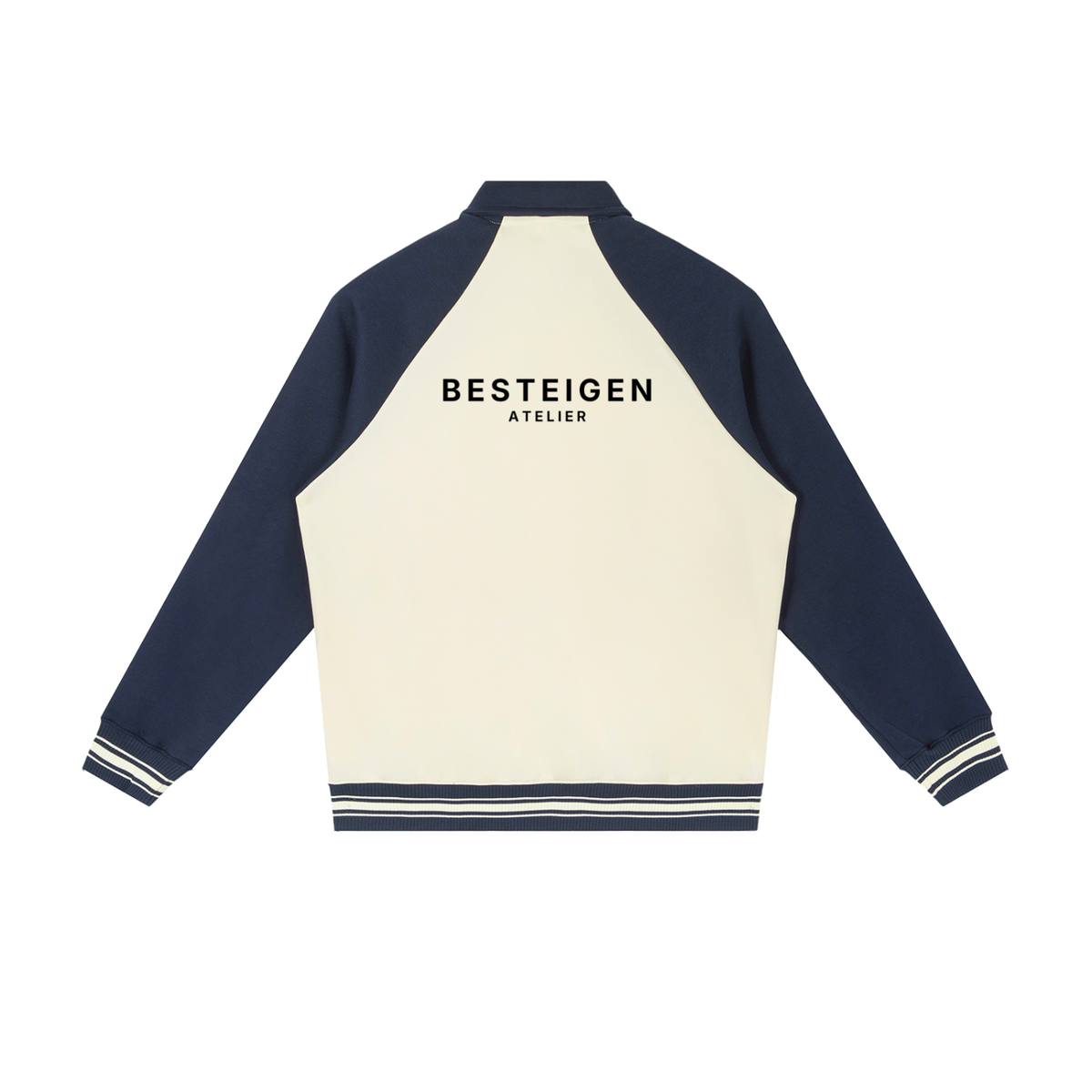 Contrast Raglan Sleeve Baseball Jacket