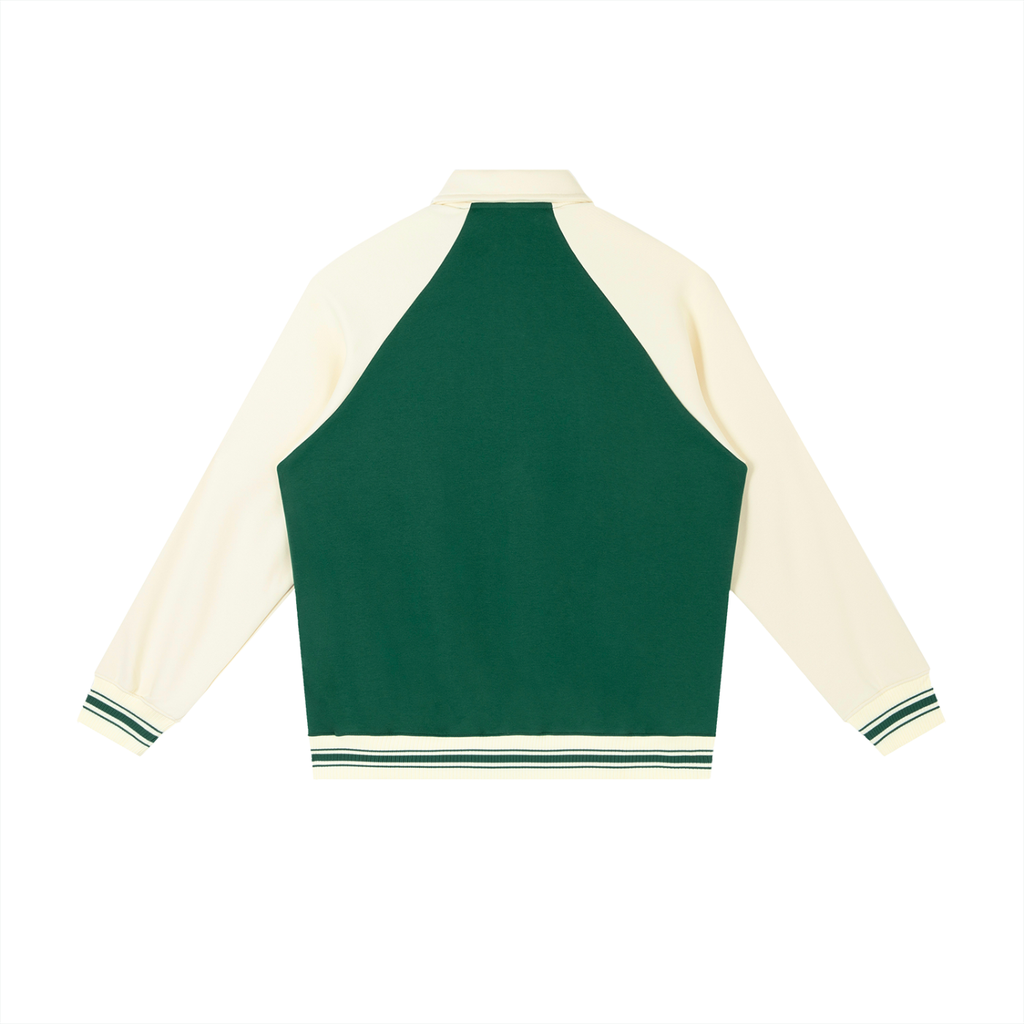 Classic Contrast Raglan Baseball Jacket