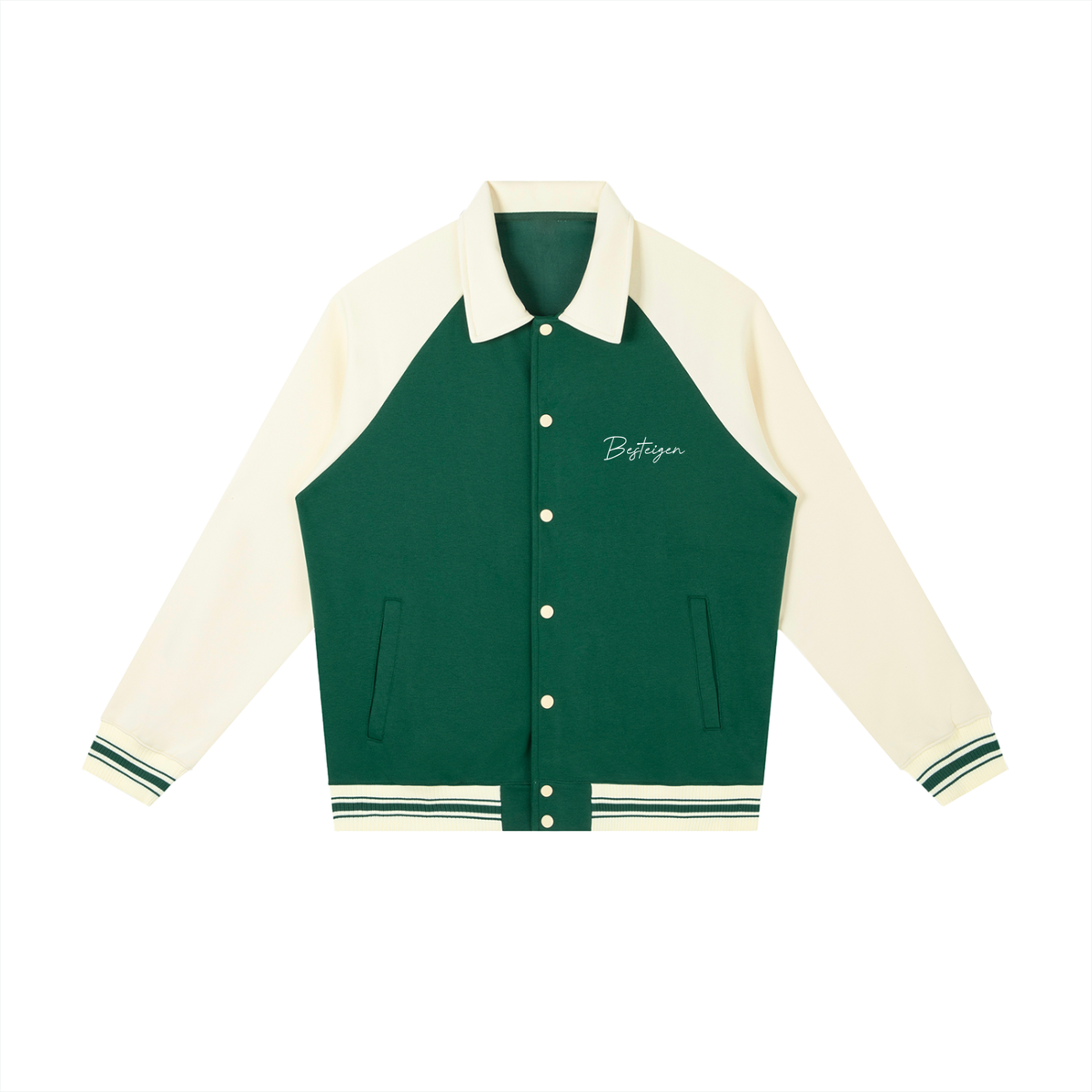 Classic Contrast Raglan Baseball Jacket