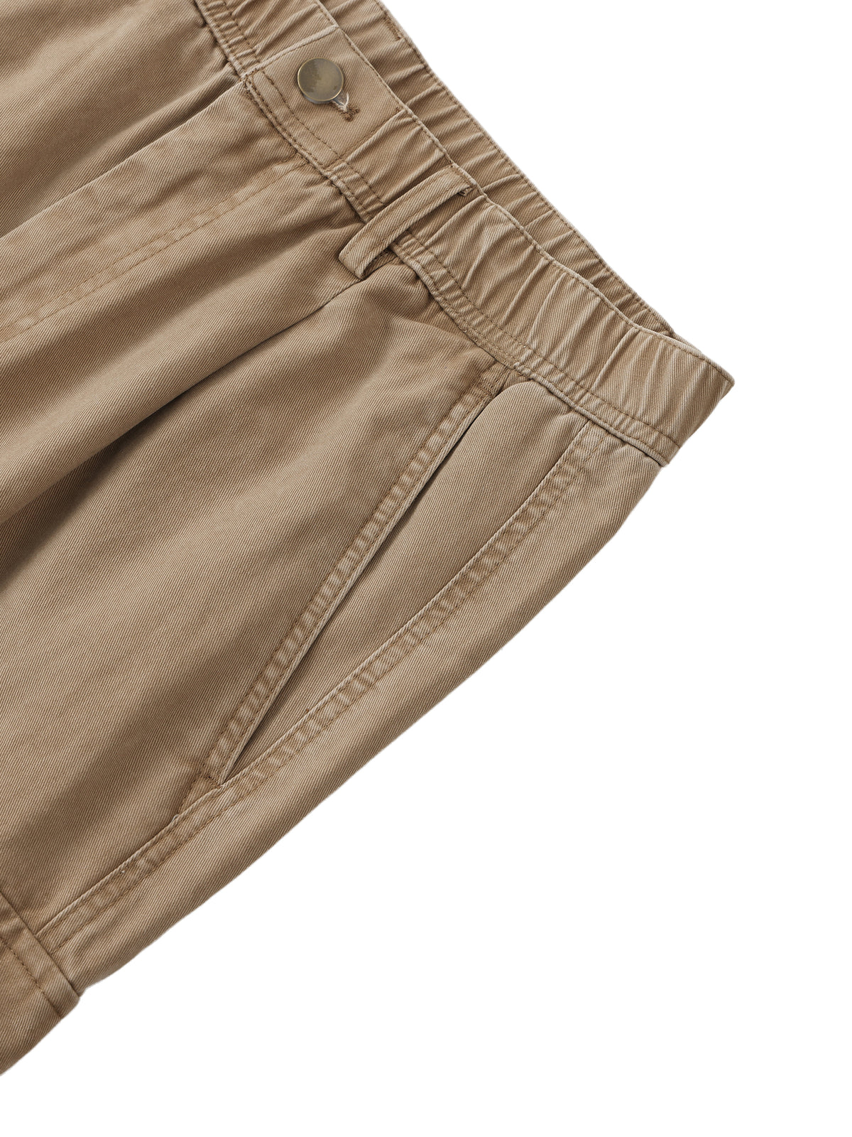 Cotton Elastic-Waist Cargo Pants