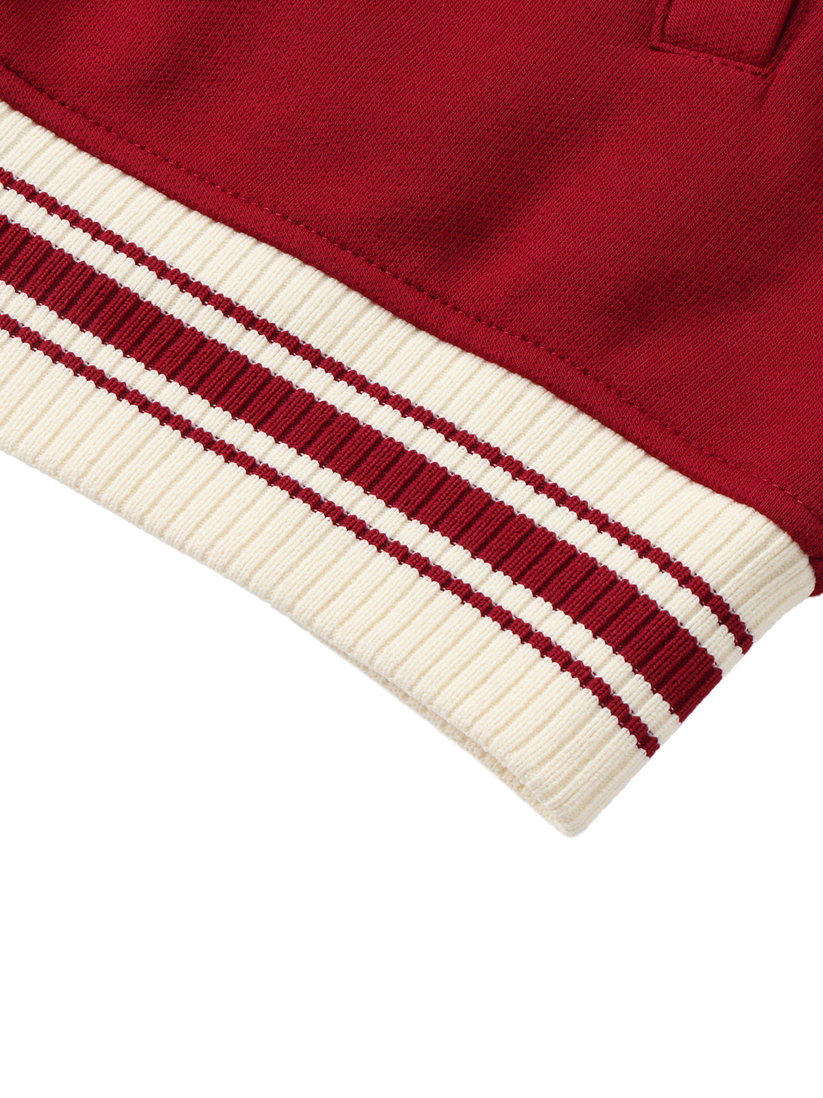 Classic Contrast Raglan Baseball Jacket