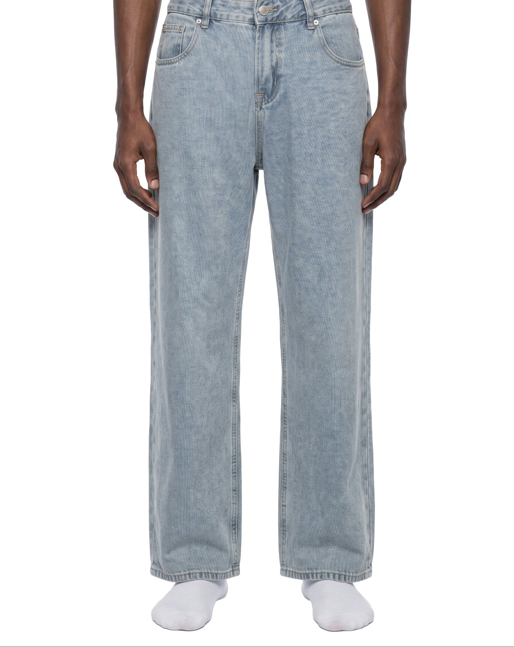 Vintage Wash Straight Leg Jeans
