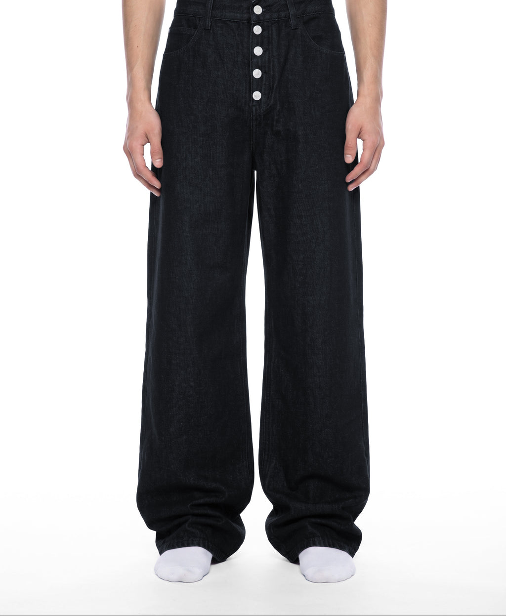 Woven Canvas Wide-Leg Trouser