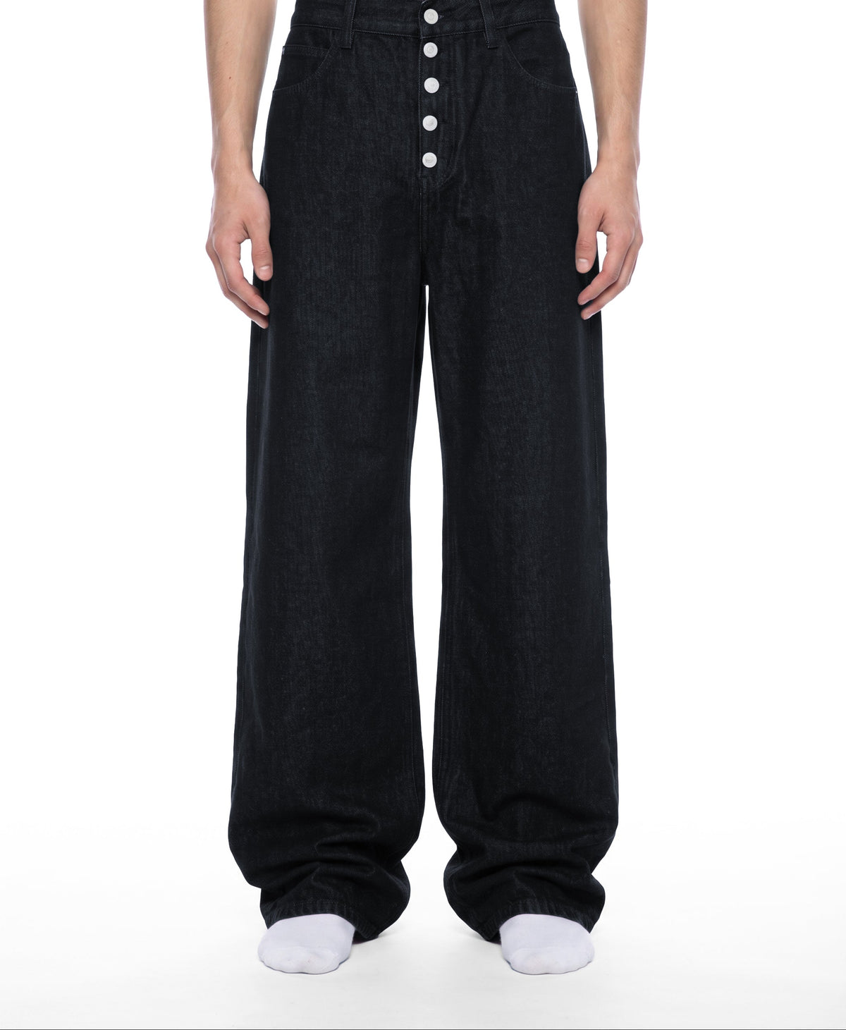 Woven Canvas Wide-Leg Trouser
