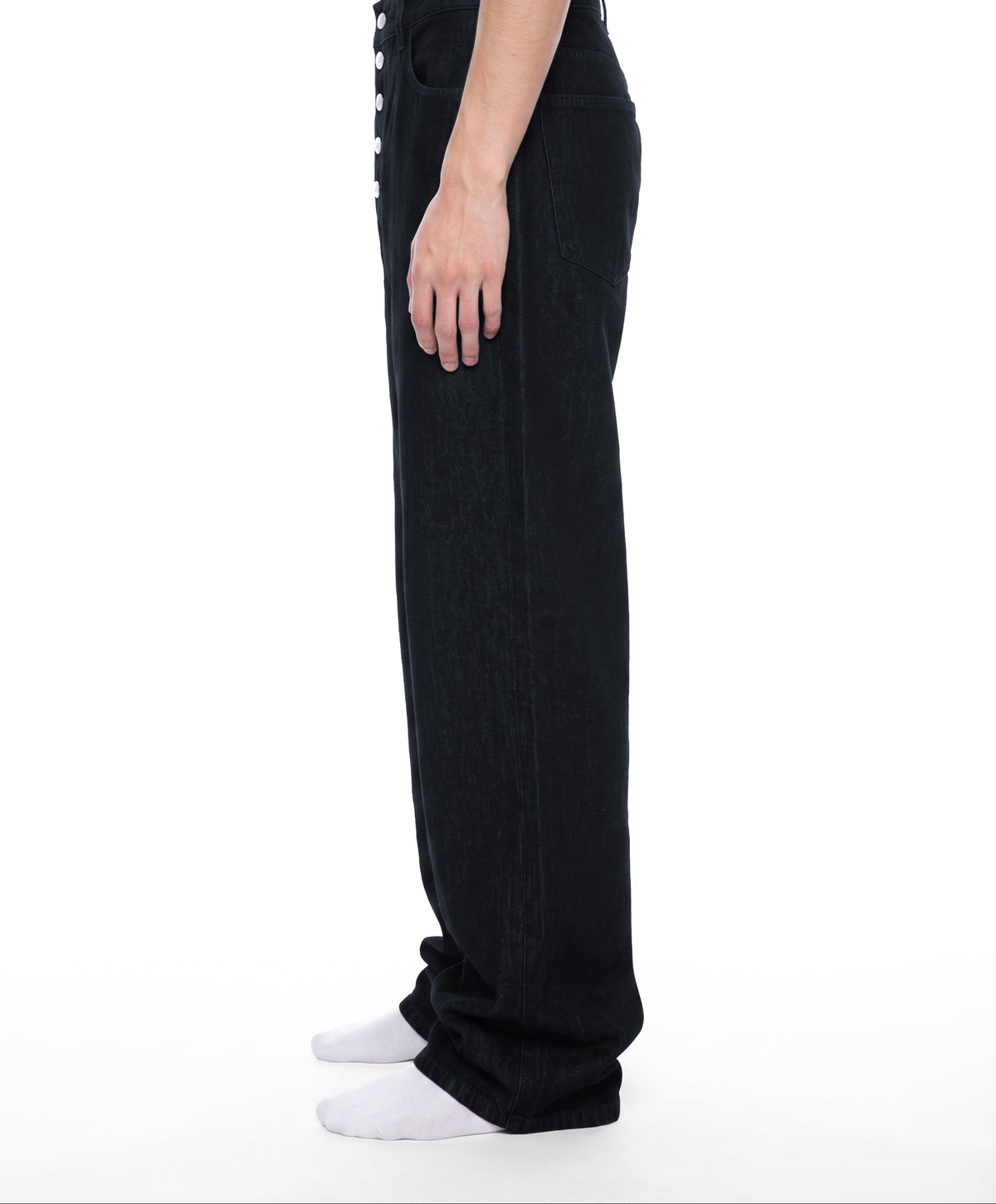 Woven Canvas Wide-Leg Trouser
