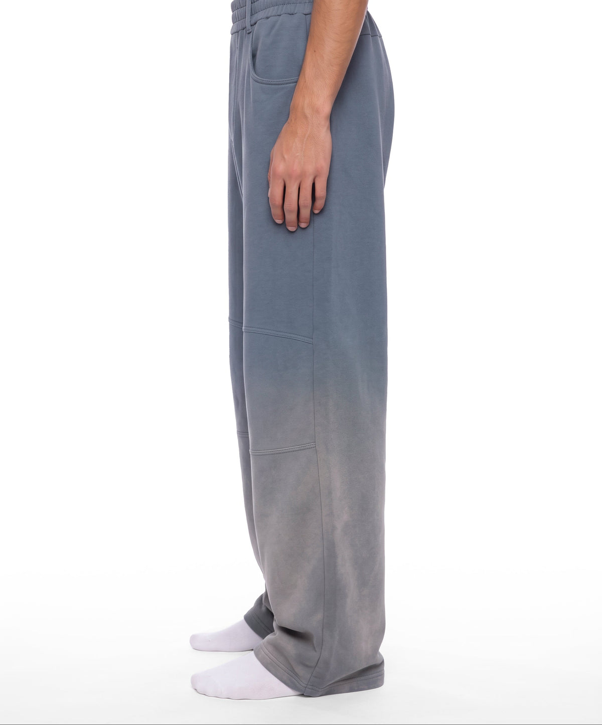 Sunfade Paneled Barrel Leg Sweatpants
